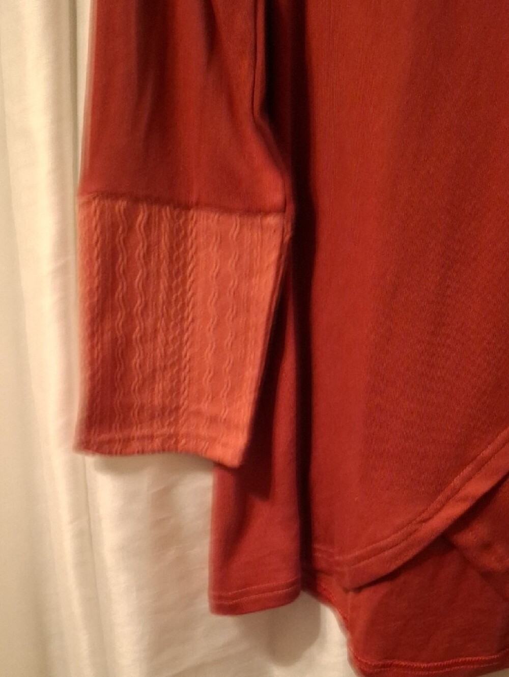 Boheme Red/Pink Long-Sleeve Tunic with Detailed Collar - Picture 6 of 11